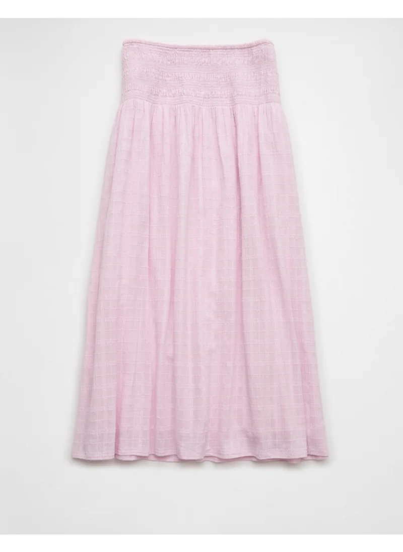 American Eagle AE High-Waisted Smocked Maxi Skirt