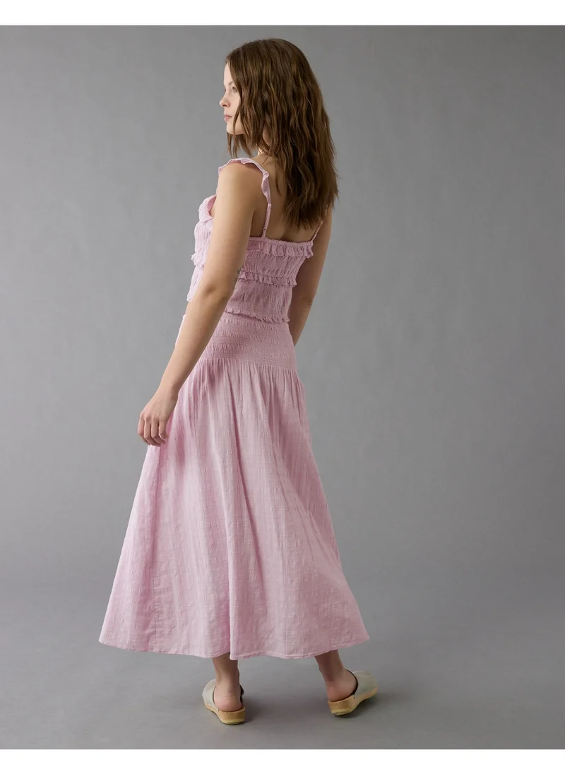 American Eagle AE High-Waisted Smocked Maxi Skirt