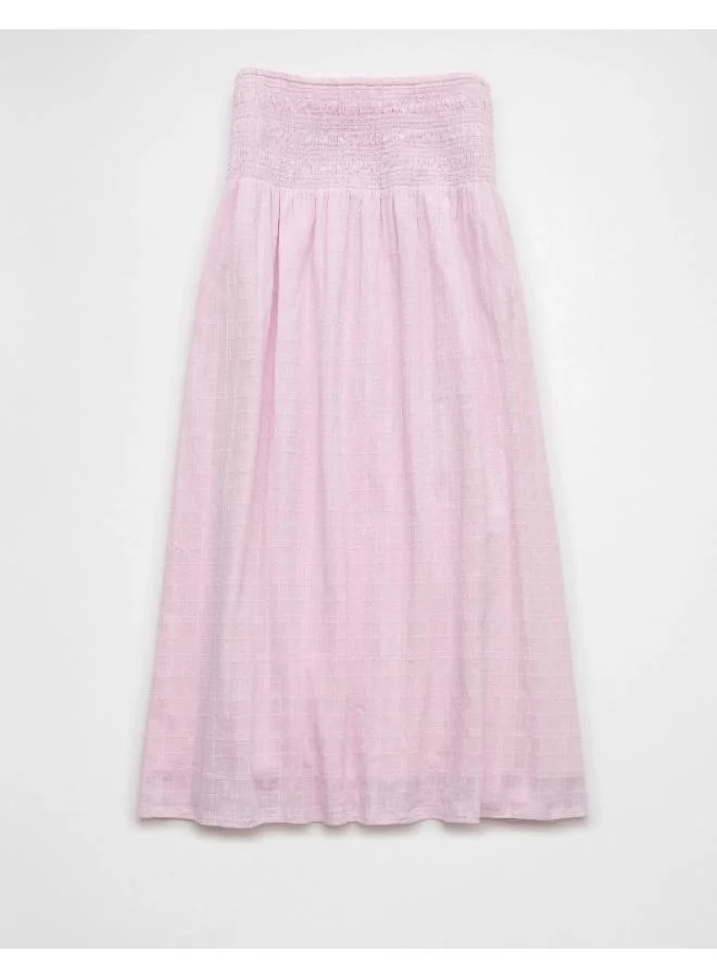American Eagle AE High-Waisted Smocked Maxi Skirt