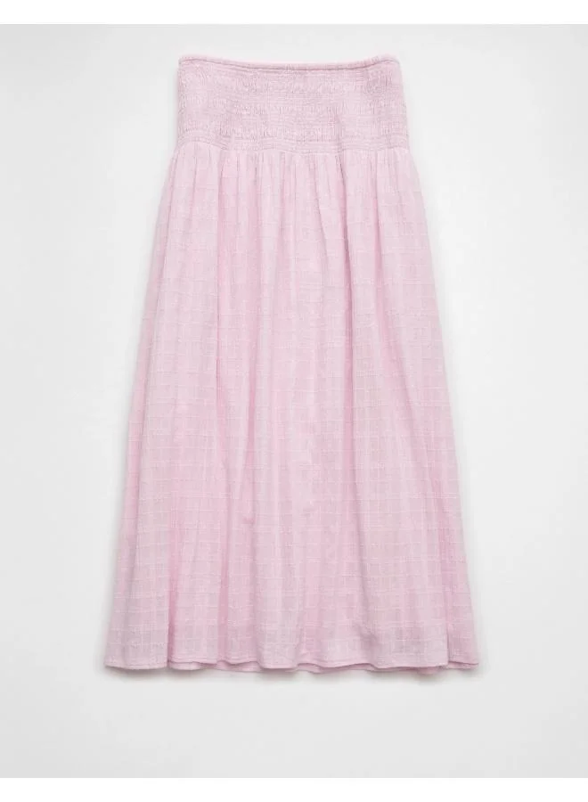 American Eagle AE High-Waisted Smocked Maxi Skirt