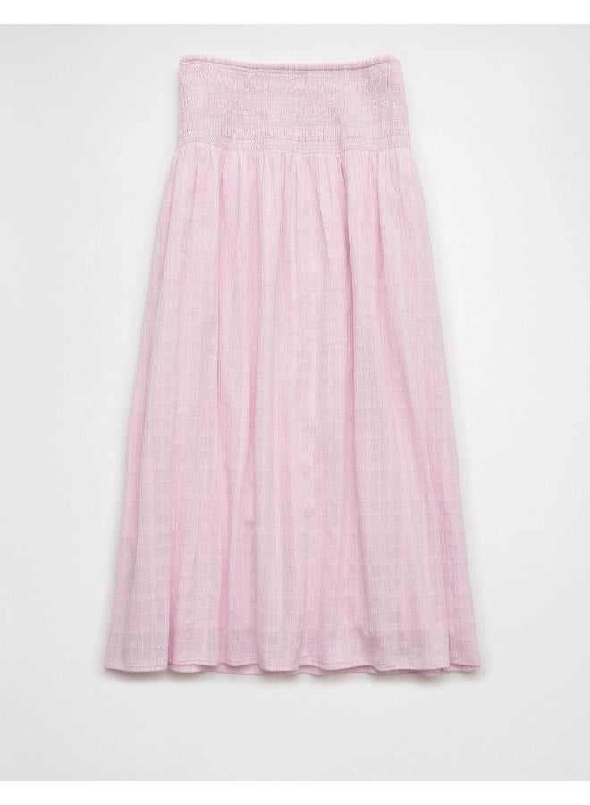 American Eagle AE High-Waisted Smocked Maxi Skirt  - Image 3