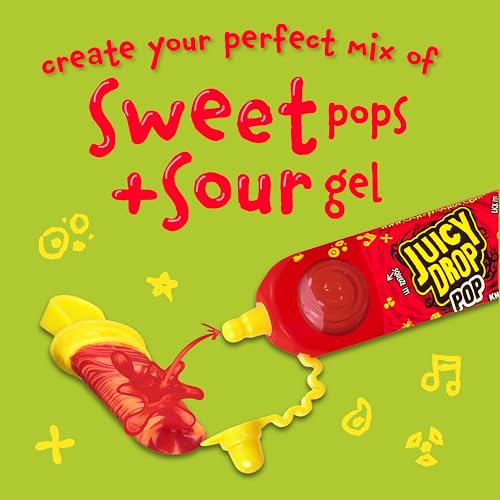 Juicy Drop Sweet Sour Lollipop Variety Party Pack 21 Count Sweet Lollipop Suckers Sour Gel in Assorted Fruity Flavors Fun Candy For Birthdays And Parties Candy Variety - Image 5