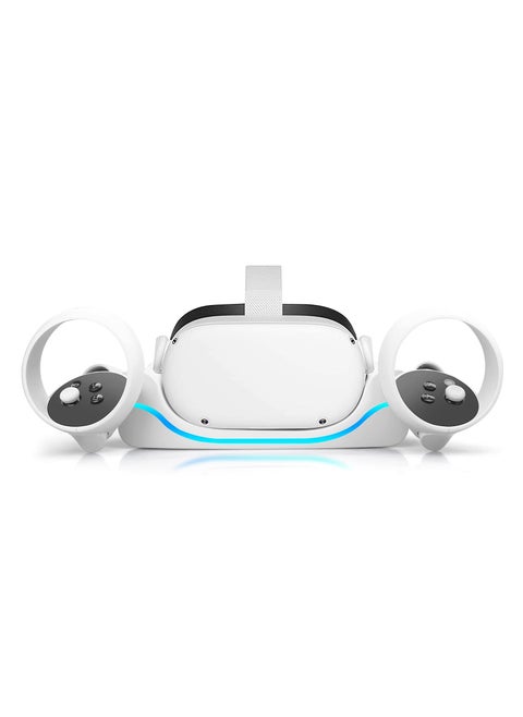 High-Speed Charging Dock for Oculus Quest 2 - USB Charging Station with Breathing Light and Controller Storage Stand for VR Headset.