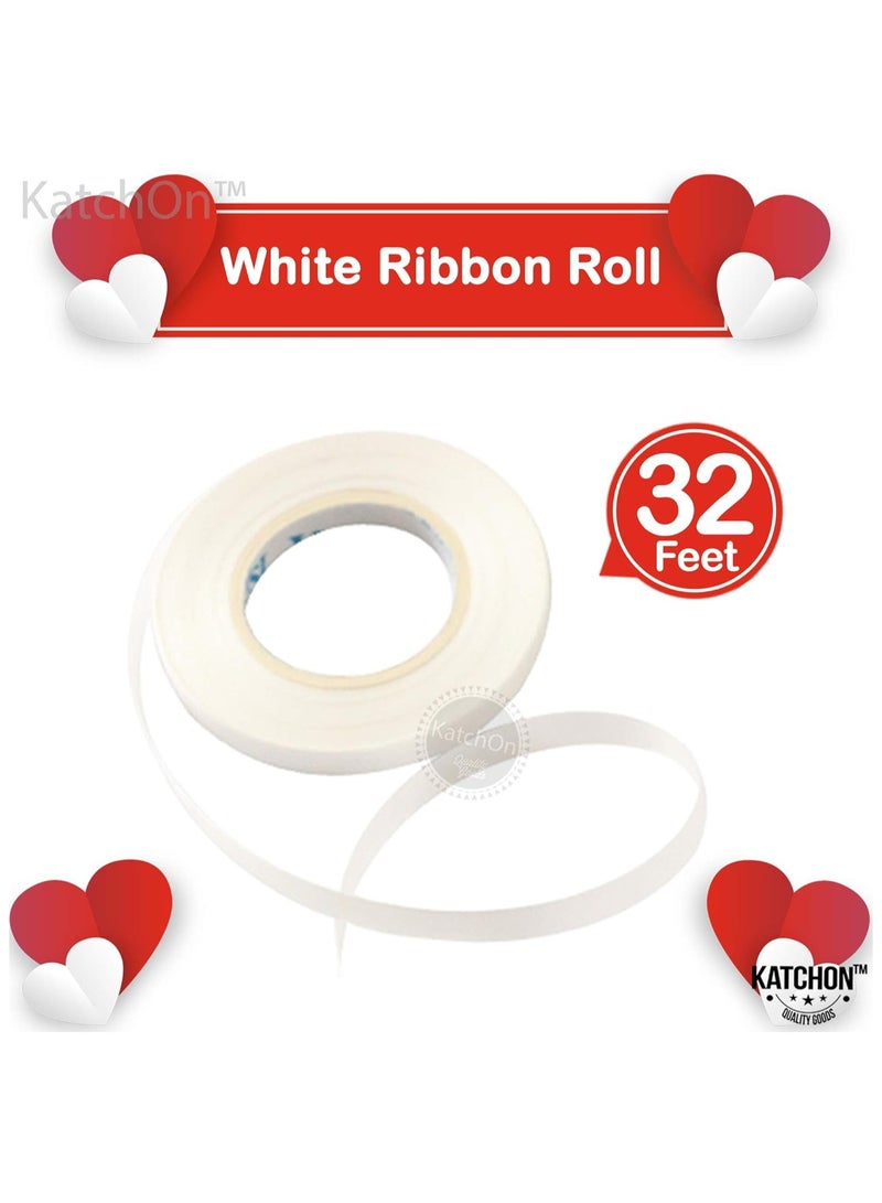 KATCHON White Heart Shaped Latex Balloons Pack of 30 | Heart Balloons for Wedding Party Decorations - Image 3