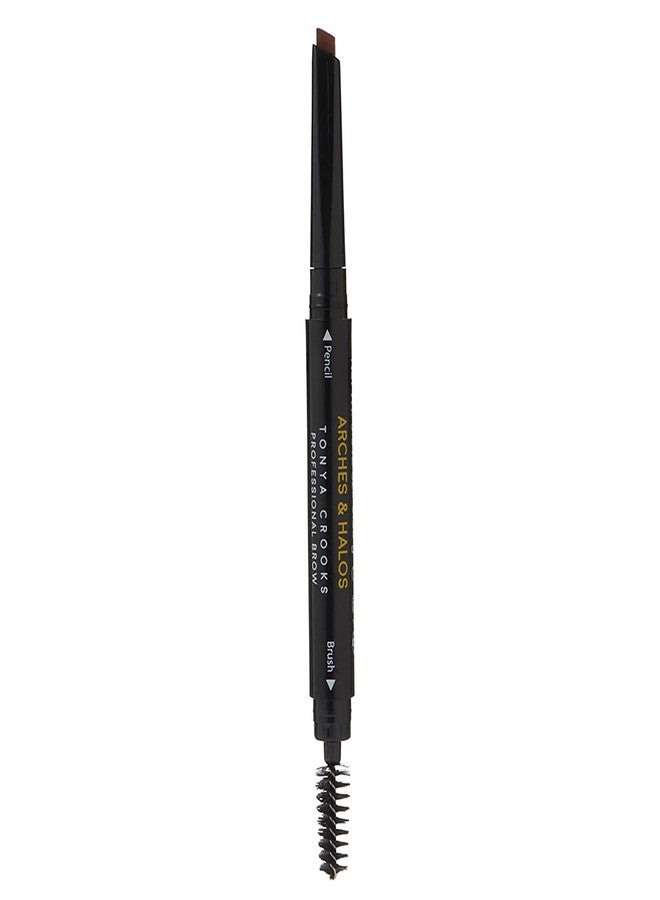 Arches & Halos Angled Brow Shading Pencil - Double Sided Eyebrow Filler and Spoolie - Angled Brush Design for Precise Shaping and Styling - Buildable, Easy Blend Pigment - Auburn - 0.35 g - Image 1