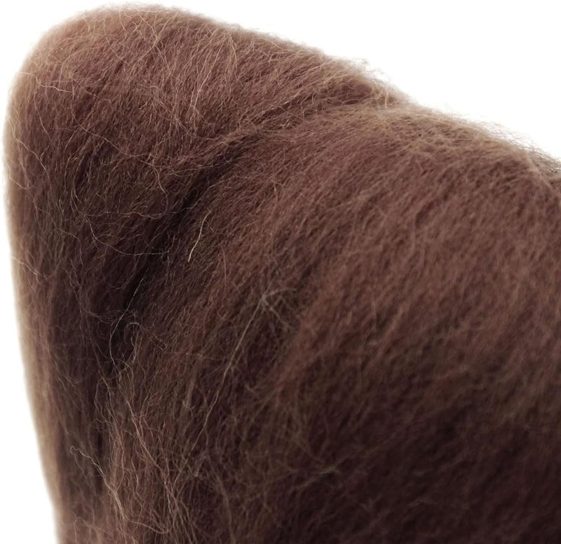 ã‚¯ãƒ­ãƒãƒ¼(Clover) Natural Wool Roving, Brown - Image 3