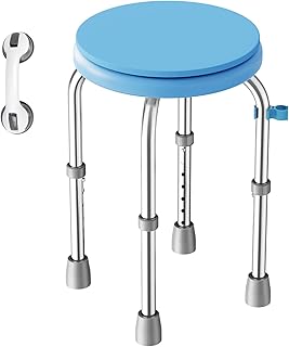 CKE Upgraded Stainless Steel Shower Stool Chair Bath Seat, Adjustable Bath Chair Shower Bench Seat, 350lbs Bath Shower - Image 1
