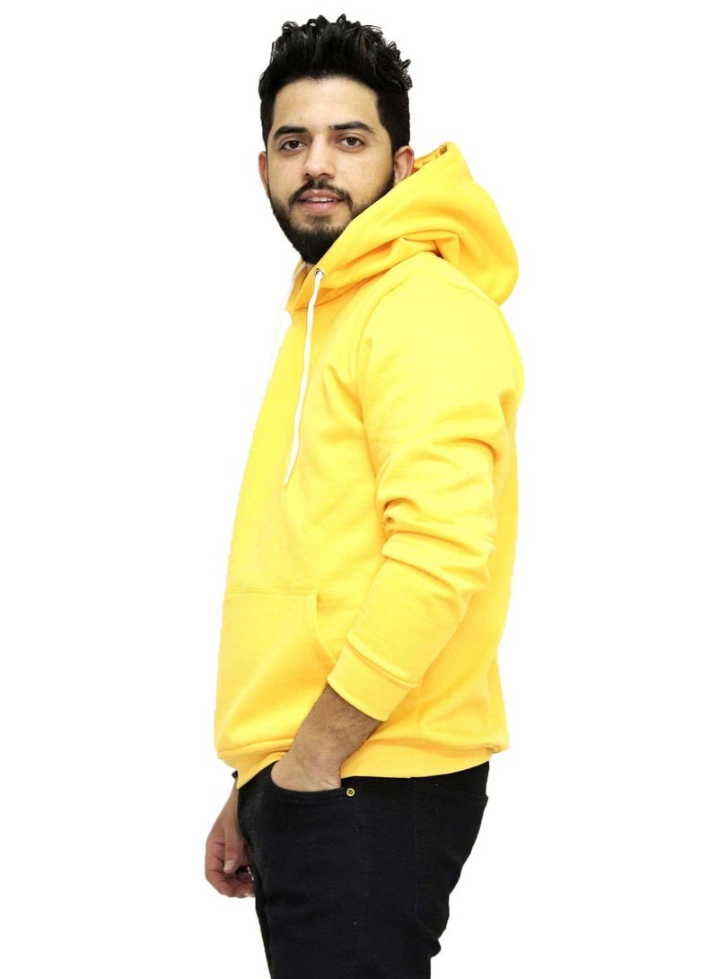 OneHand Hoodie Melton Cotton - Yellow - Image 2