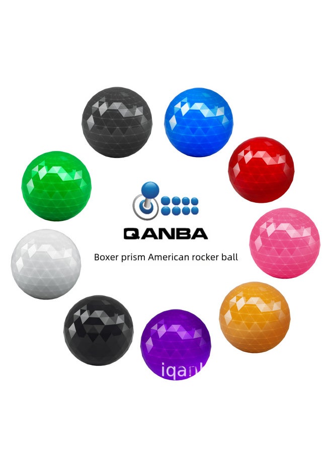 American Style Oval Ball Head Arcade Joystick Head Joystick Accessories Prism American Ball-Product Color:Boxer Prism Rocker Ball-transparent Red (QP06)  - Image 3