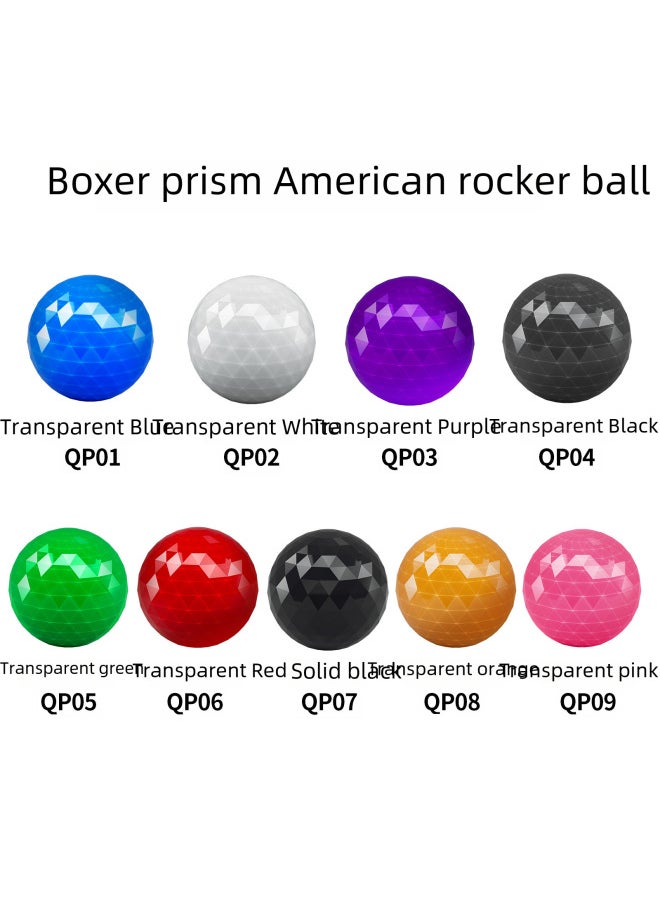 American Style Oval Ball Head Arcade Joystick Head Joystick Accessories Prism American Ball-Product Color:Boxer Prism Rocker Ball-transparent Red (QP06)  - Image 5