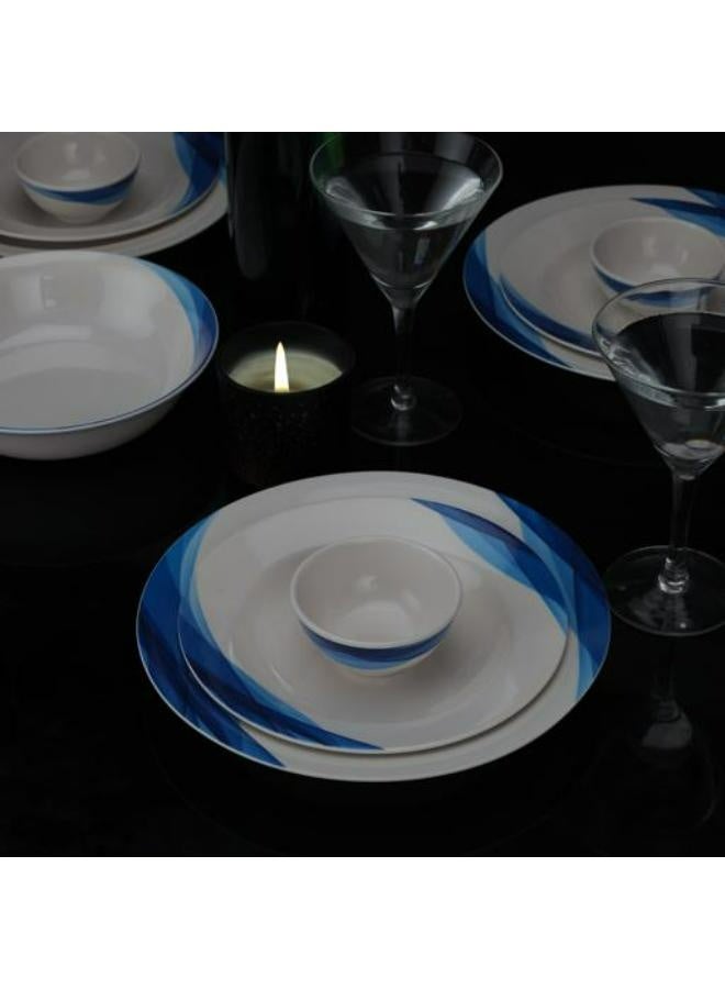 DELCASA طقم عشاء مكون من 14 قطعة من الميلامين، DC2152 - أطباق حساء قوية للنزهات، أطباق، ملعقة تقديم للأطفال، البالغين، تصميم أنيق وجودة ممتازة، خفيف الوزن، آمن للغسل في غسالة الصحون - Image 5