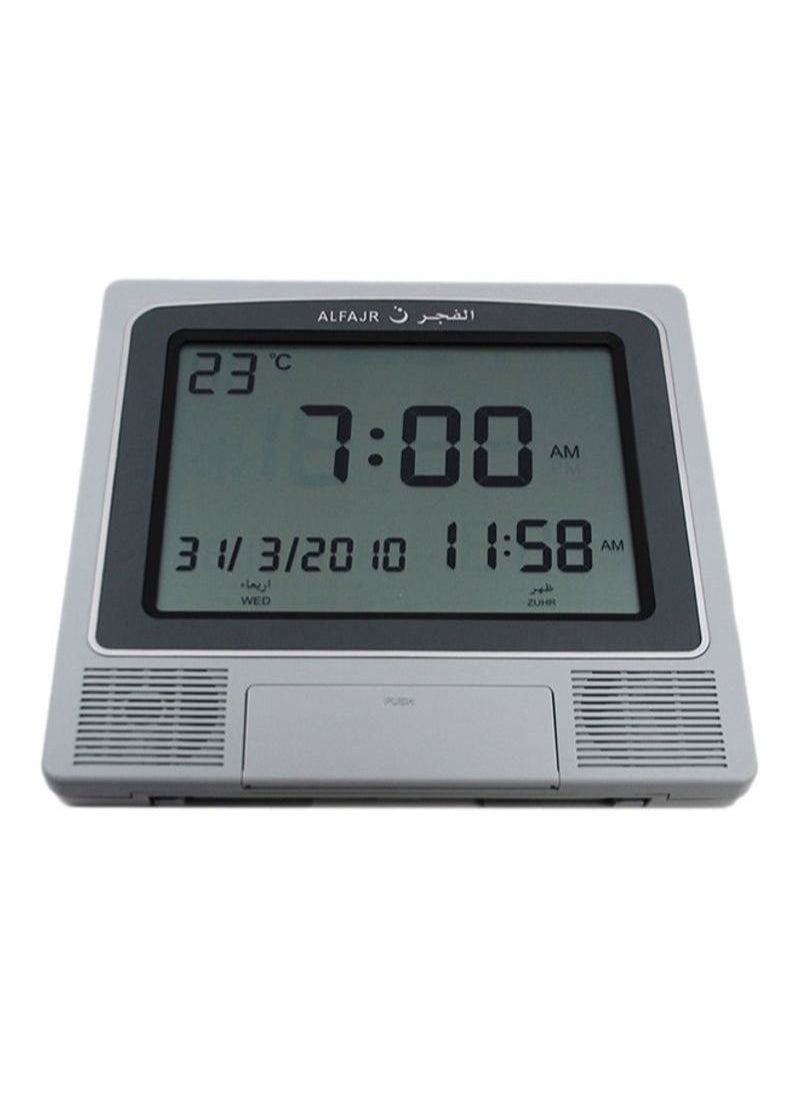 Generic - Fajr Azan Clock With Temprature Display Silver/Black - Image 1