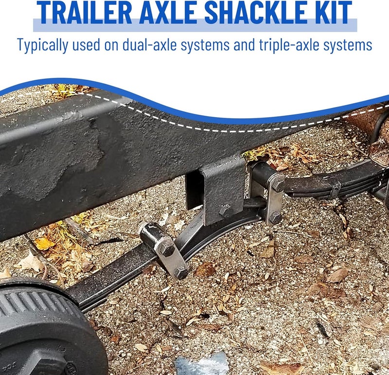 Racewill 2 Pack Trailer Shackle Kit for Tandem Axle Suspension - Image 2