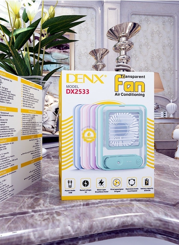 Denx DX2533 - Transparent Air Conditioning Fan multi-colour - Image 2