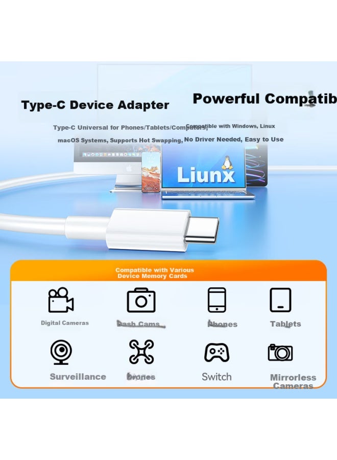 Samzhe Type-c 3.0 High-speed Card Reader For Apple 16/15/ipad Phone Sd/tf Compatible With Uhs-i/ii Card Camera Monitor Dash Cam Memory Card Crc32 - Image 2