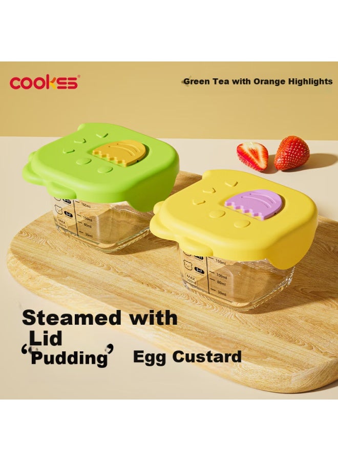 Cookss Baby Food Bowls, Glass Baby Food Containers, Steaming And Cooking, Baby Steamed Egg Bowls, Graduated Storage Containers, Food Preservation Boxes, 2-piece Set - Image 1