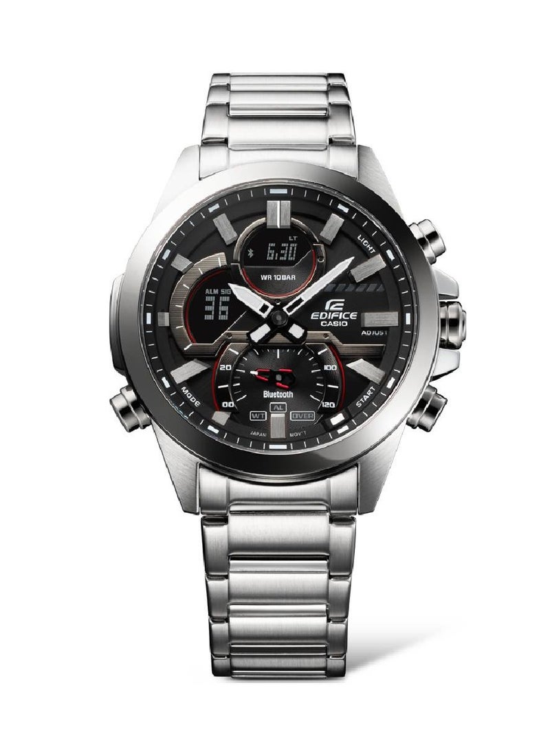 CASIO Edifice Analog-Digital Stainless Steel Men's Watch ECB-30D-1A - Image 2