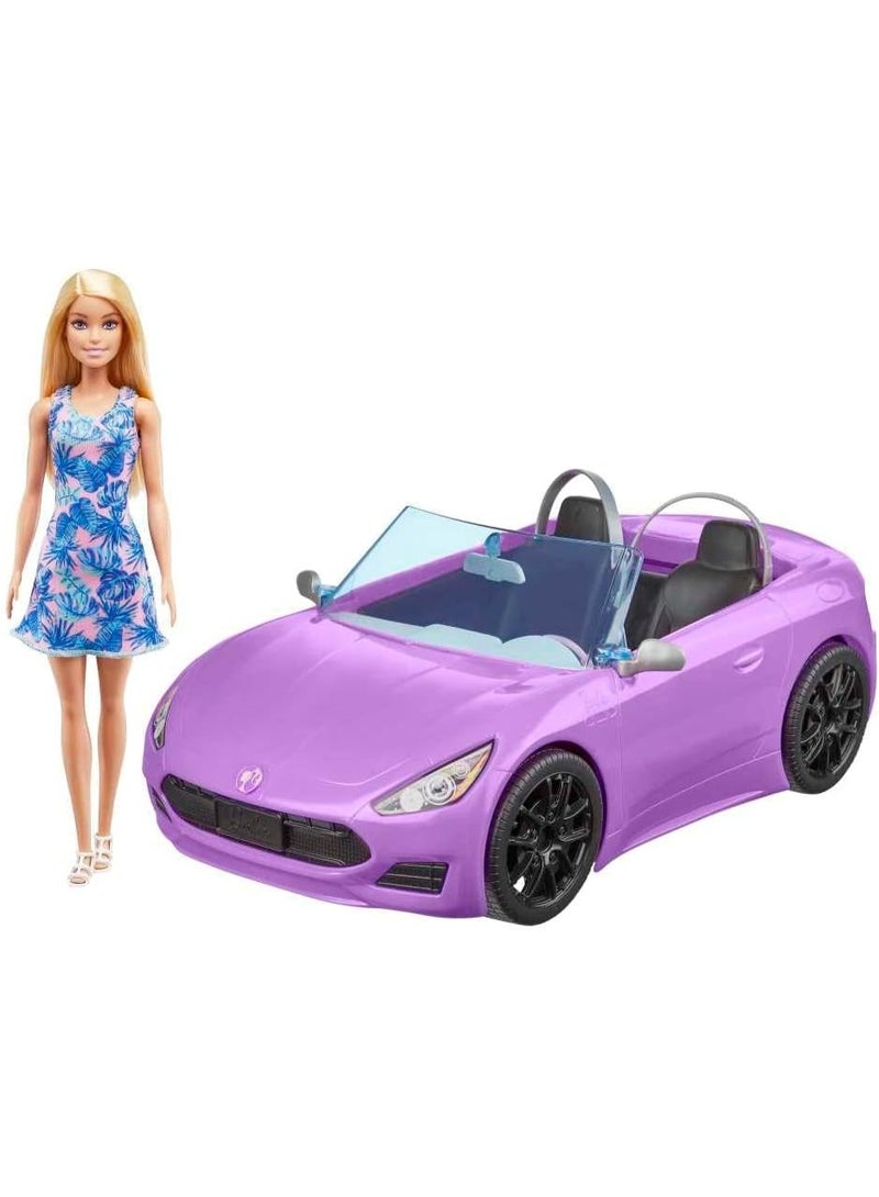 Barbie Convertible Vehicle With Doll HBY29 - Image 1