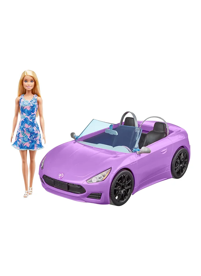 باربي Barbie Glam Convertible Vehicle With Doll