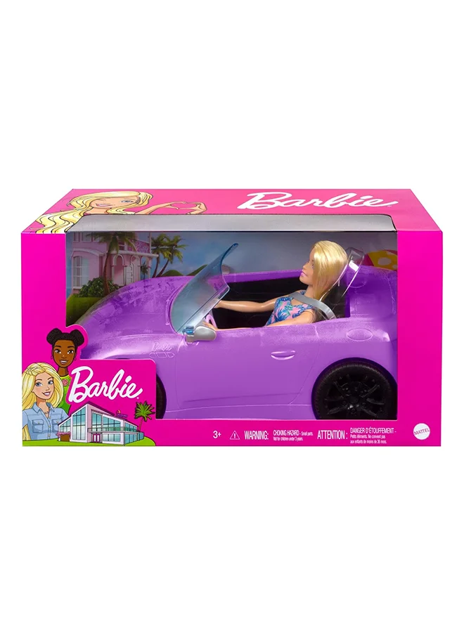 Barbie Barbie Glam Convertible Vehicle With Doll