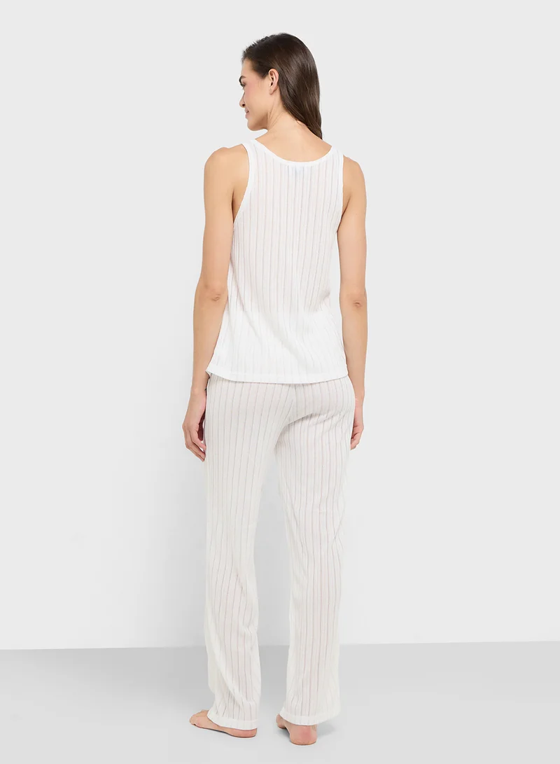 ايلا Sleevless Vest & Pant Pyjama Set