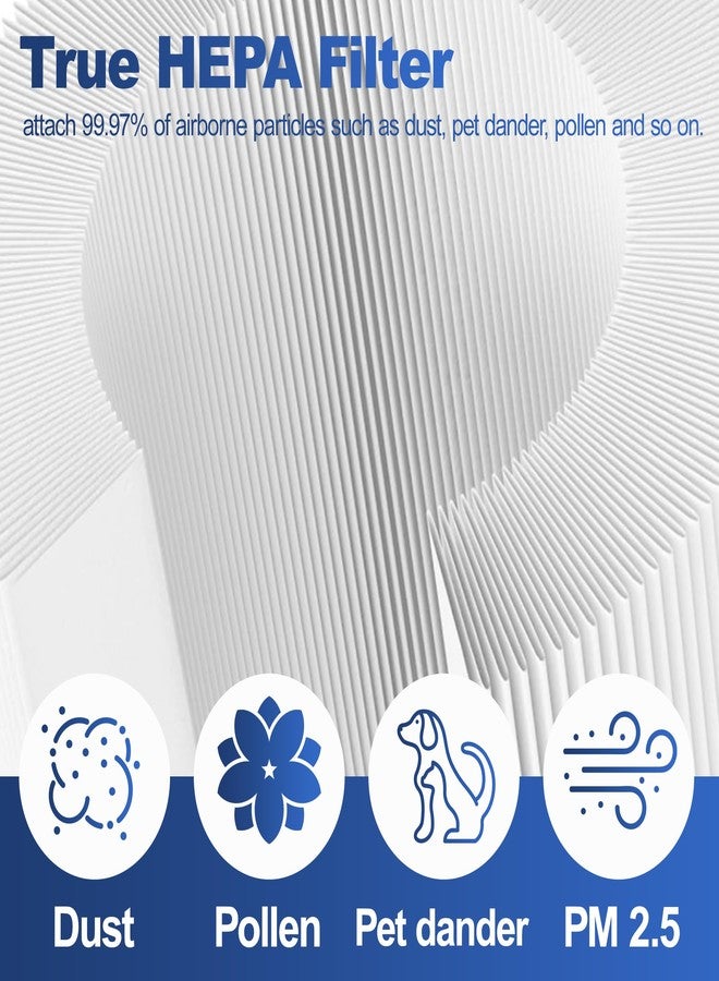 جود تو يو فلتر بديل AP510 و AP450 لأجهزة تنقية الهواء ويرلبول ويسبور 1183054K 8171434K AP450 AP510 AP51030K AP51030KB AP45030K WP500 WP1000، فلتر HEPA حقيقي واحد + 4 فلاتر كربون نشط - Image 3