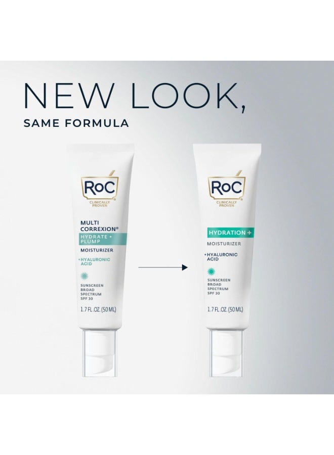 RoC Multi Correxion 1.5% Pure Hyaluronic Acid Anti Aging Daily Face Moisturizer with Sunscreen, SPF 30 Broad Spectrum Moisturizer + Retinol Eye Cream Packette - Image 1