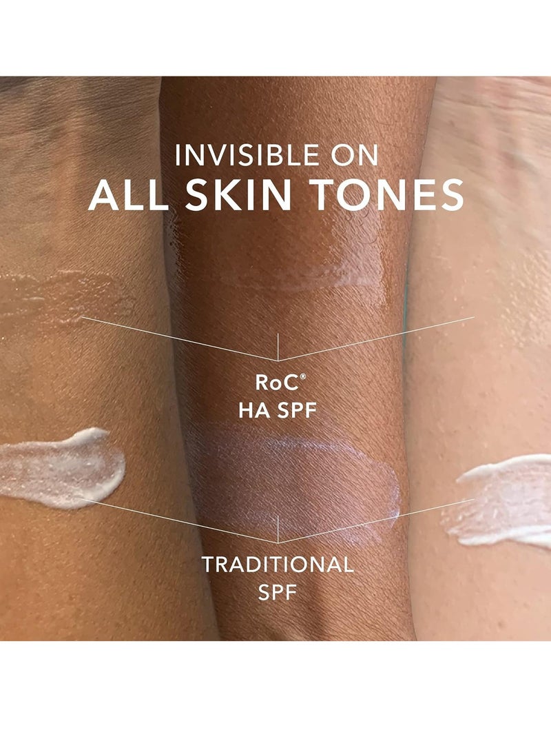 RoC RoC Multi Correxion 1.5% Pure Hyaluronic Acid Anti Aging Daily Face Moisturizer with Broad Spectrum Sunscreen SPF 30 (1.7 oz) + Retinol Correxion Line Smooting Eye Cream Packette, Skin Care Routine - Image 4