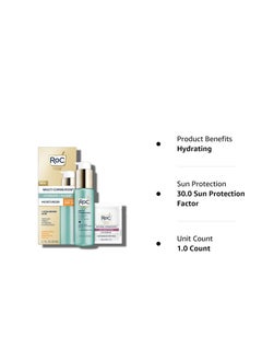 RoC RoC Multi Correxion 1.5% Pure Hyaluronic Acid Anti Aging Daily Face Moisturizer with Broad Spectrum Sunscreen SPF 30 (1.7 oz) + Retinol Correxion Line Smooting Eye Cream Packette, Skin Care Routine  - Image 5