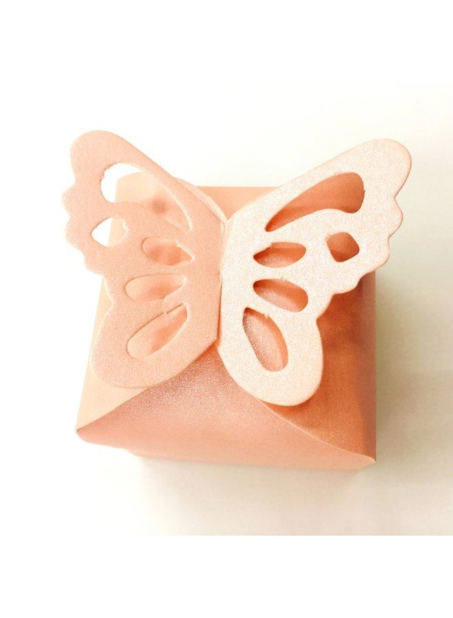 AWESON PARTY Pink Cube Candy Treat Boxes Set Butterfly Gift Box Bulk Wedding Favors Mothers Day Baby Shower Supplies 2x2x2 inch, 50pc - Image 3