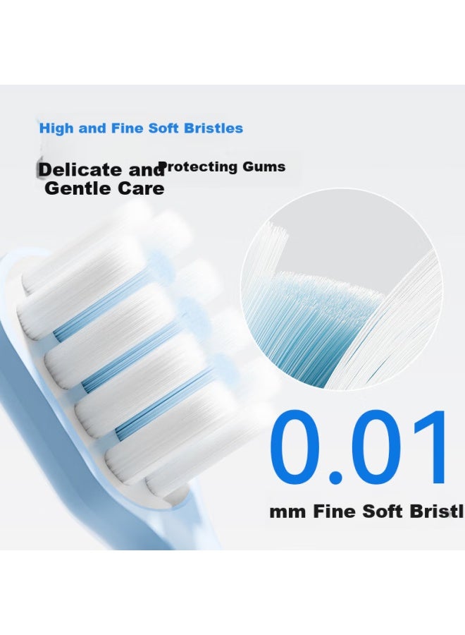 JD.com Jd Jingzao Soft Cushioning Electric Toothbrush Heads - 3 Pack, Rubber-coated Shock-absorbing Antibacterial Bristles, Compatible With Jd Jingzao Vibration Electric Toothbrush Jz9/electric Toothbrush Lite - Image 2