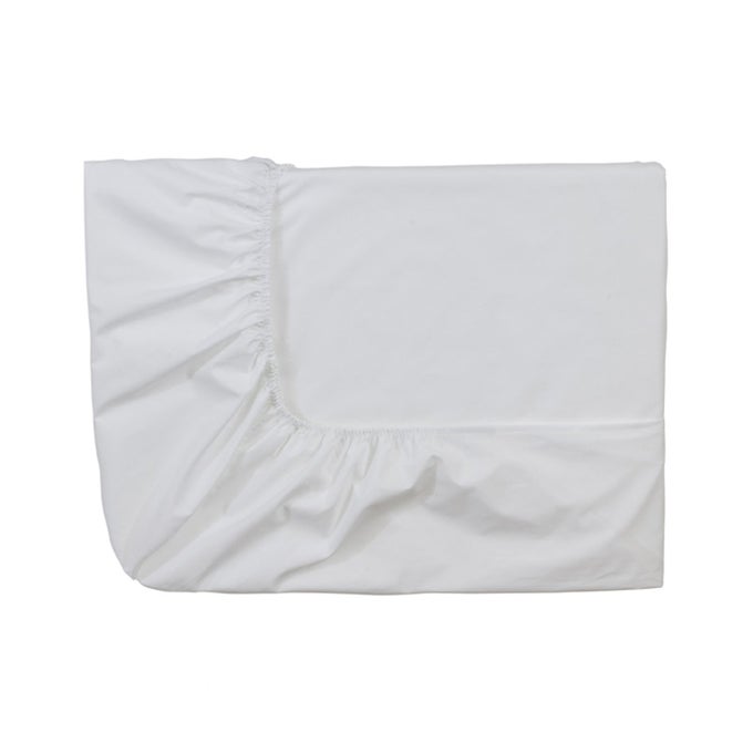 ROYAL LINE COTTON PERCALE FITTED SHEET WHITE 180 X 220 CM
