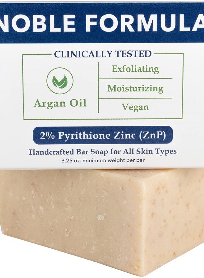 Noble Formula 2% Pyrithione Zinc (ZnP) Argan Oil Bar Soap, 3.25 oz - Image 1