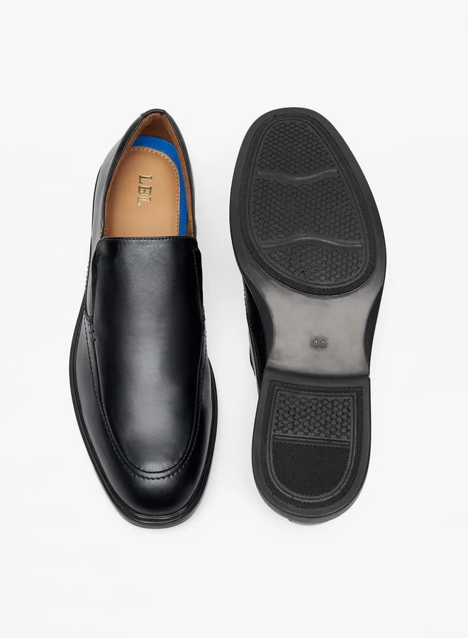 ال بي ال من شو اكسبرس Men's Solid Slip-On Leather Loafers