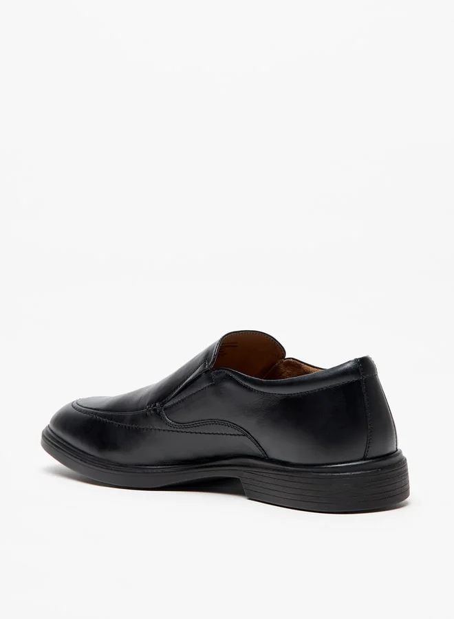 ال بي ال من شو اكسبرس Men's Solid Slip-On Leather Loafers