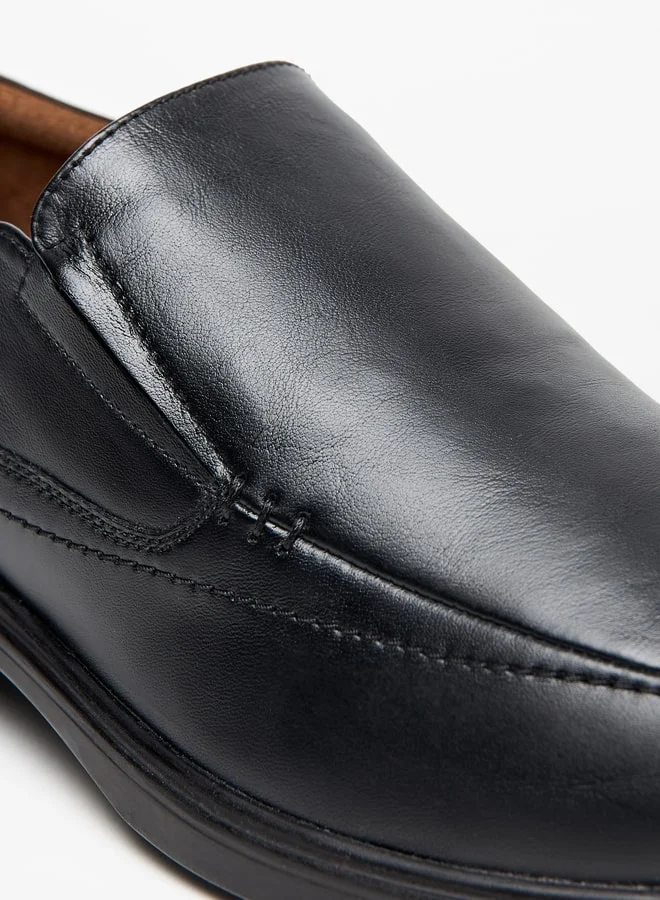 ال بي ال من شو اكسبرس Men's Solid Slip-On Leather Loafers