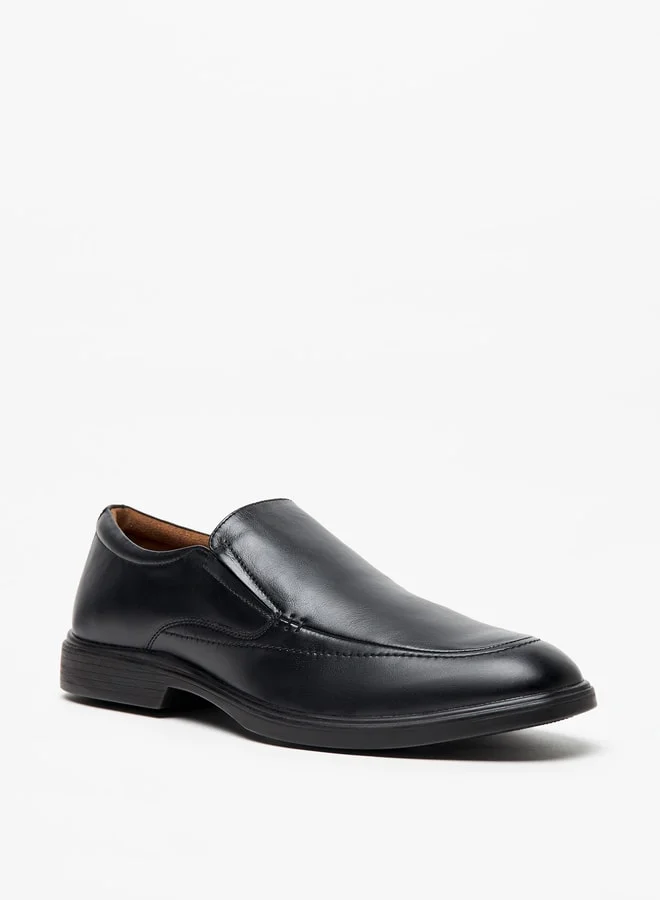 ال بي ال من شو اكسبرس Men's Solid Slip-On Leather Loafers