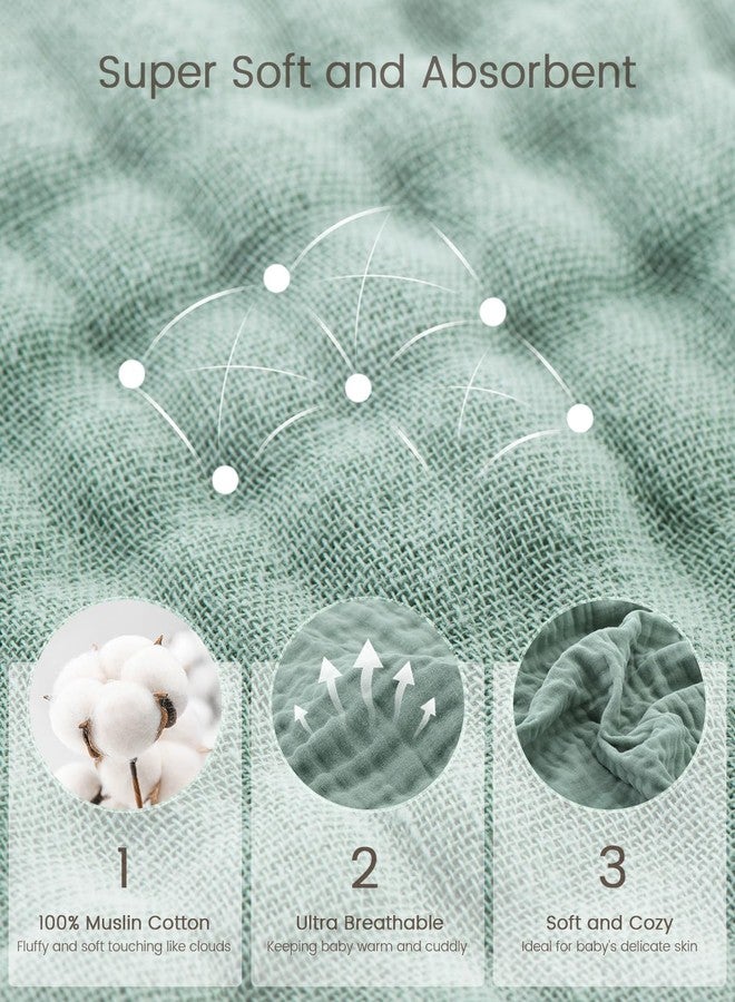 FAVERDIIY Hooded Baby Towels for Newborn, 35x35 Inch 2 Pack 100% Muslin Cotton Baby Bath Towel, Soft Baby Beach Towels with Hood for Infants, Toddlers and Kids, Essentials Must Haves - Image 5