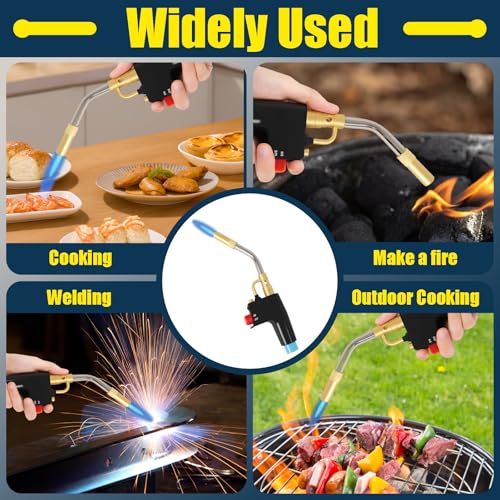 Swess Trigger-Start Torch Head TS4000, High Intensity Flame Torch, MAPP/Propane Gas Torch Kit with Instant on/off Trigger for Light Welding, Soldering, Brazing, Heating, Thawing and More - Image 5