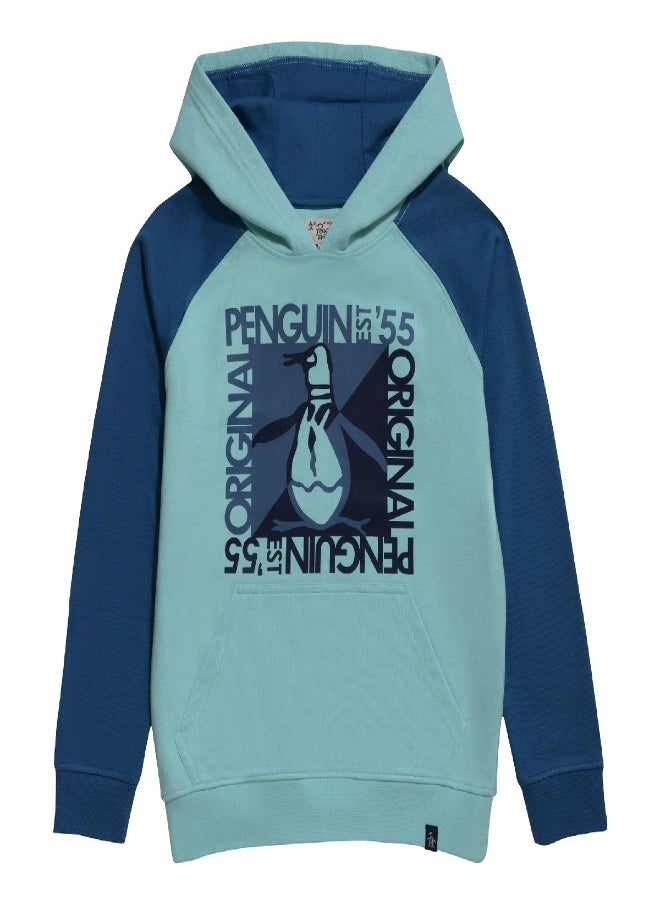 Penguin - Original Penguin Over The Head Hoodie Blue - Image 1