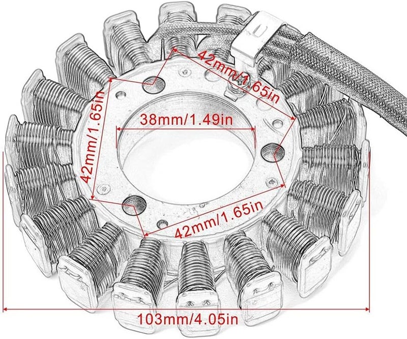 QASULER Motorcycle Generator Stator Coil for GN250 and TU250 - Image 2