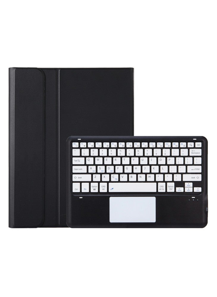 AM33-A For Lenovo Xiaoxin Pad 2025 Protective Case with Touchpad Keyboard Ultra Thin Detachable TPU Cover - Black/White - Image 2