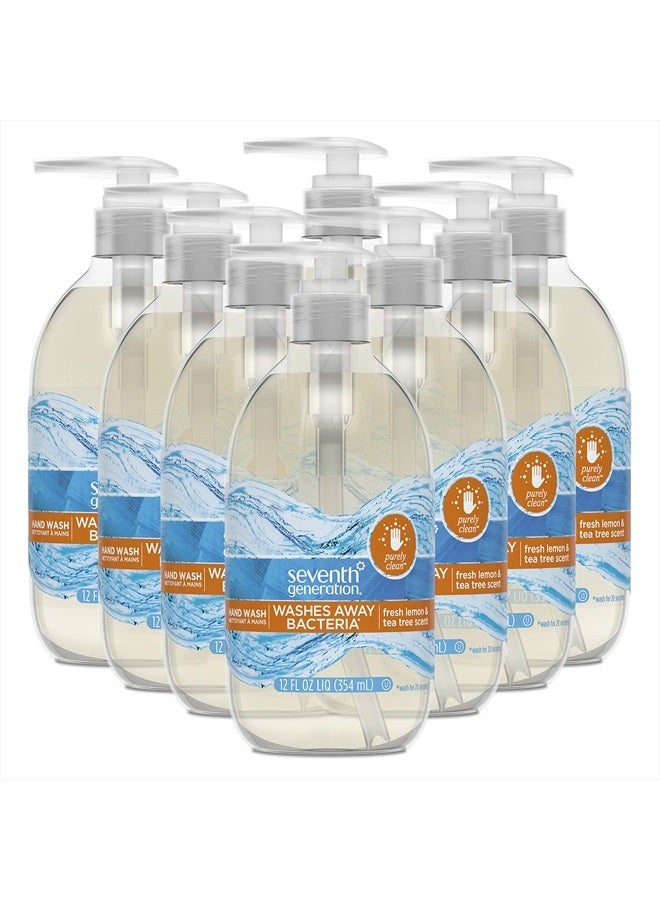Seventh Generation Purely Clean Hand Wash Soap, Fresh Lemon and Tea Tree, 12 Ounce (Pack of 8) - Image 1