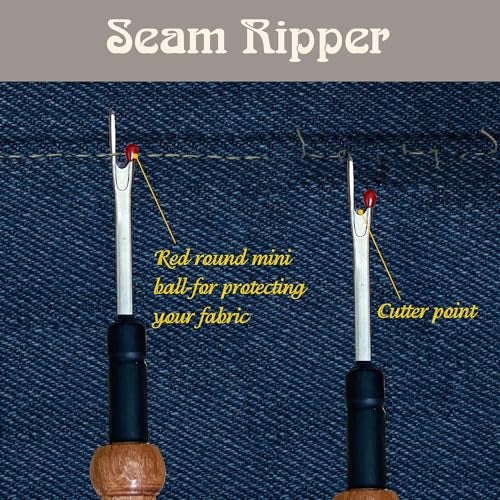 Savina Seam Rippers for Sewing, Remove Stitches and Seams with Precision, Thread Ripping Tool, Hard Wood Professional Multipurpose Durable for Sewing/Quilting (1Pcs) - Image 4