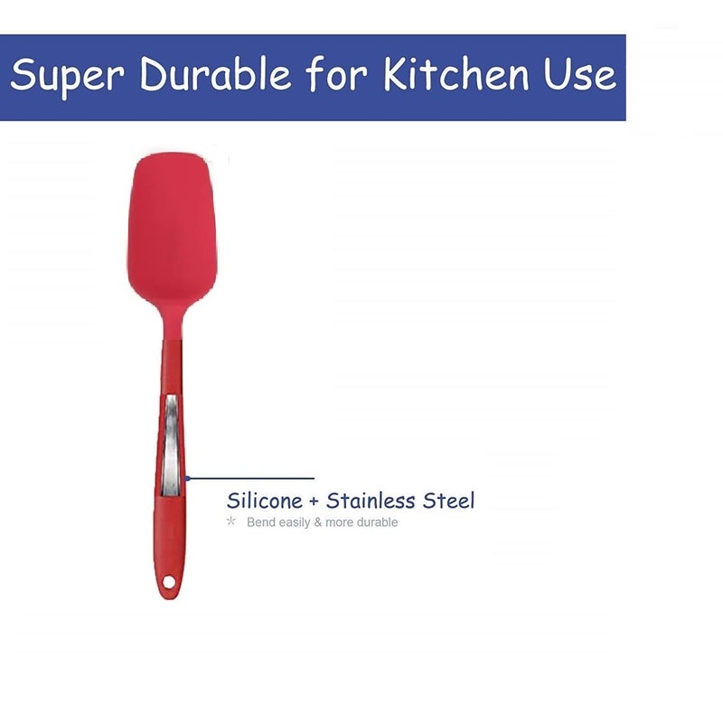 Shoppers Hub PNQ Super Heavy Food Grade Heat Resistant Non Stick 6 CM Breath Silicone LADLE Kitchen Utensil Tool Use in Homes Cafes Hotels and RestaurantsColorMulticolor  - Image 3