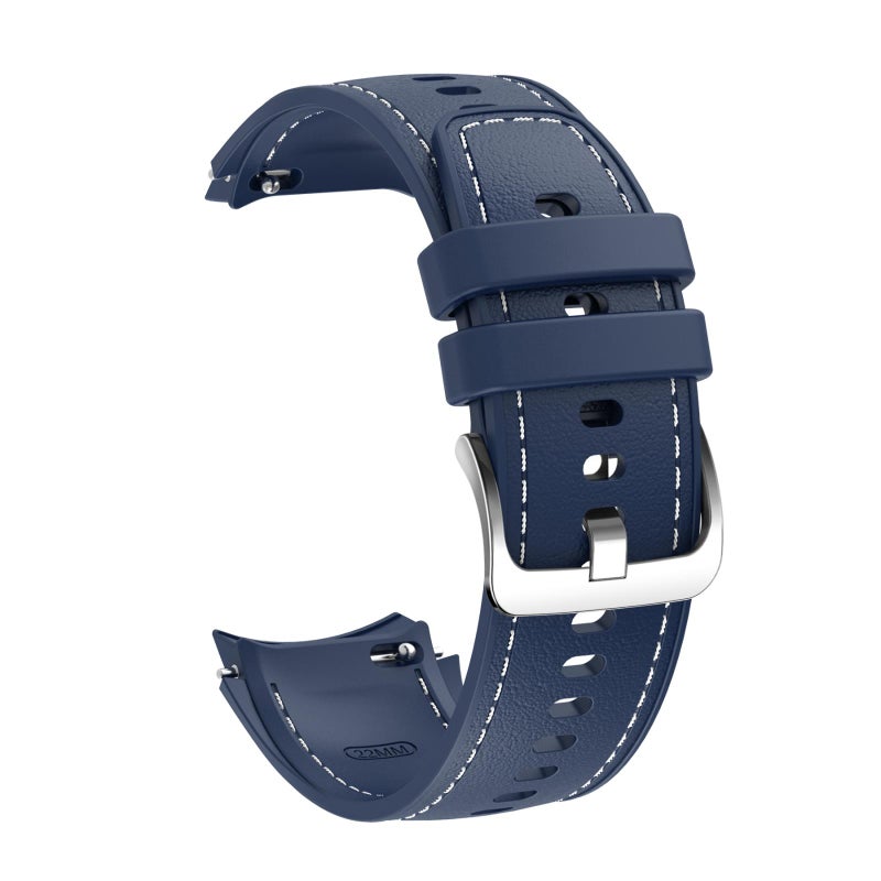 إيروريكس سوار ساعة Oppo Watch X2 Mini من السيليكون المخيط (أزرق داكن) - Image 3