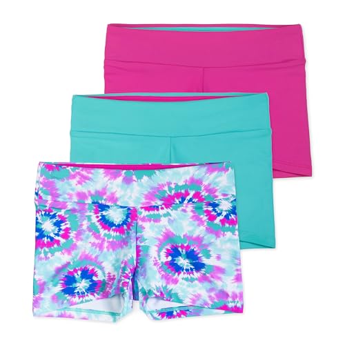 Lucky Me Layla Girls Dance Shorts, Gymnastics & Dancewear (4-5 Years, Tie Dye) - Image 1