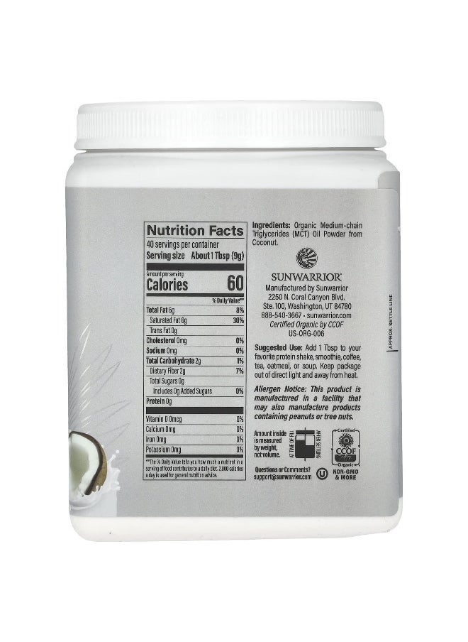 Sunwarrior - Sunwarrior, Sport, Active MCT Oil Powder, Unflavored, 12.7 oz (360 g) - Image 1