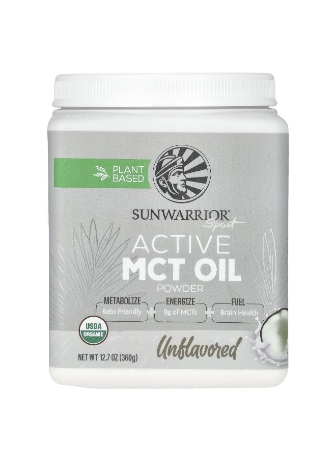 Sunwarrior - Sunwarrior, Sport, Active MCT Oil Powder, Unflavored, 12.7 oz (360 g) - Image 1
