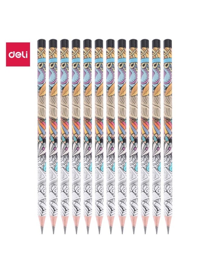Deli u53300 graphite pencil 2b pack of 12 pieces - Image 2